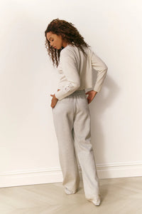 Love Shack Fancy Elma Lace Bow Sweatpants