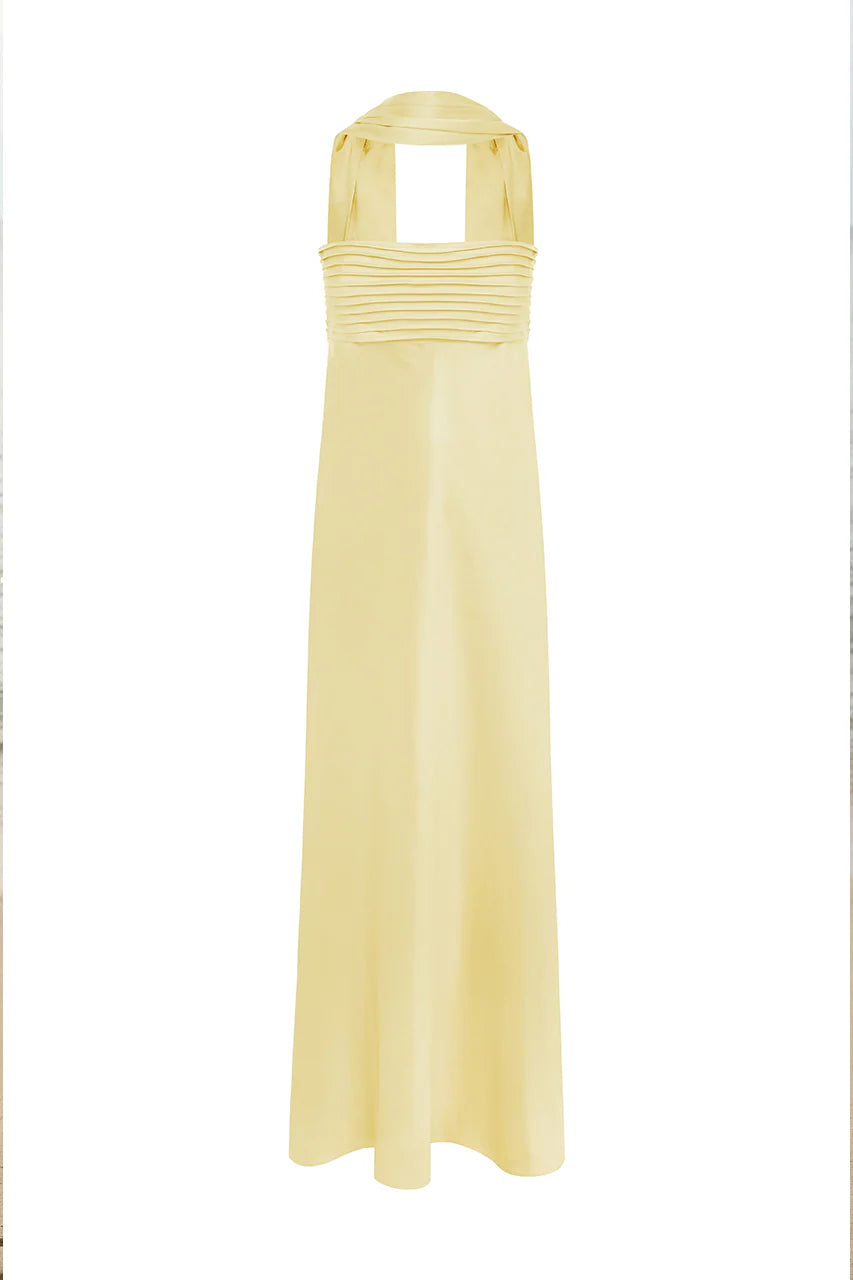 Runaway The Label Elsa Maxi Dress in Lemon