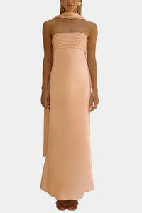 Runaway The Label Elsa Strapless Scarf Maxi Dress