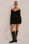 Runaway The Label Emilia Knit Top & Mini Skirt Set in Black