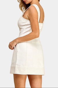 Emmy Denim V-Neck Mini Dress