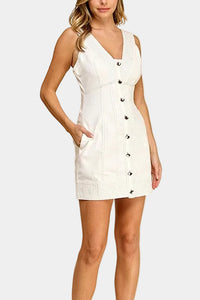 Emmy Denim V-Neck Mini Dress
