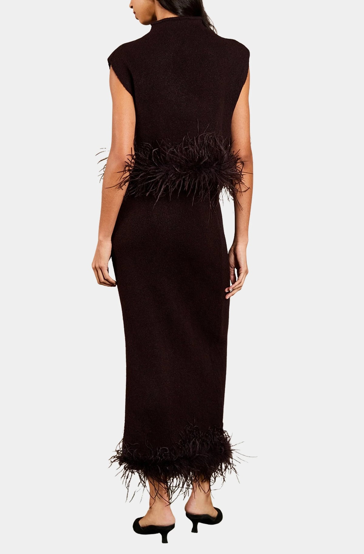 Saylor Kelsei Feather Knit Midi Skirt Set