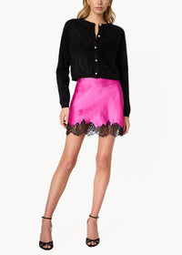 CAMI NYC Rogers Silk Mini Skirt in Petunia