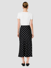 French Connection Ennis Satin Polka Dot Midi Skirt