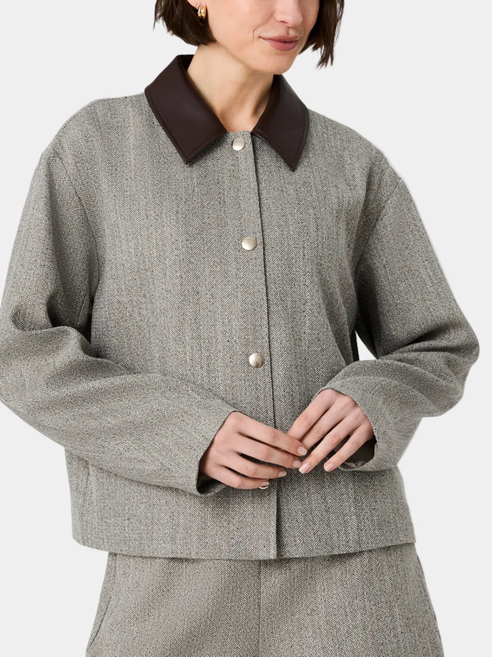 French Connection Speckled Herringbone Jacket