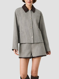French Connection Speckled Herringbone Jacket