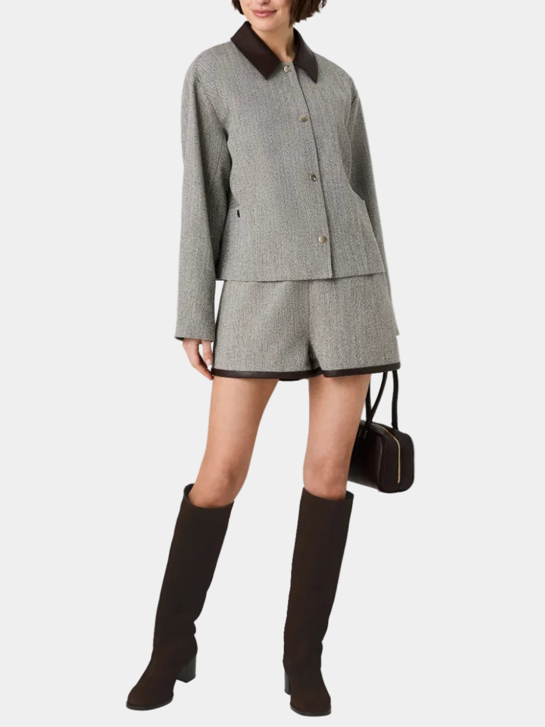 French Connection Speckled Herringbone Jacket