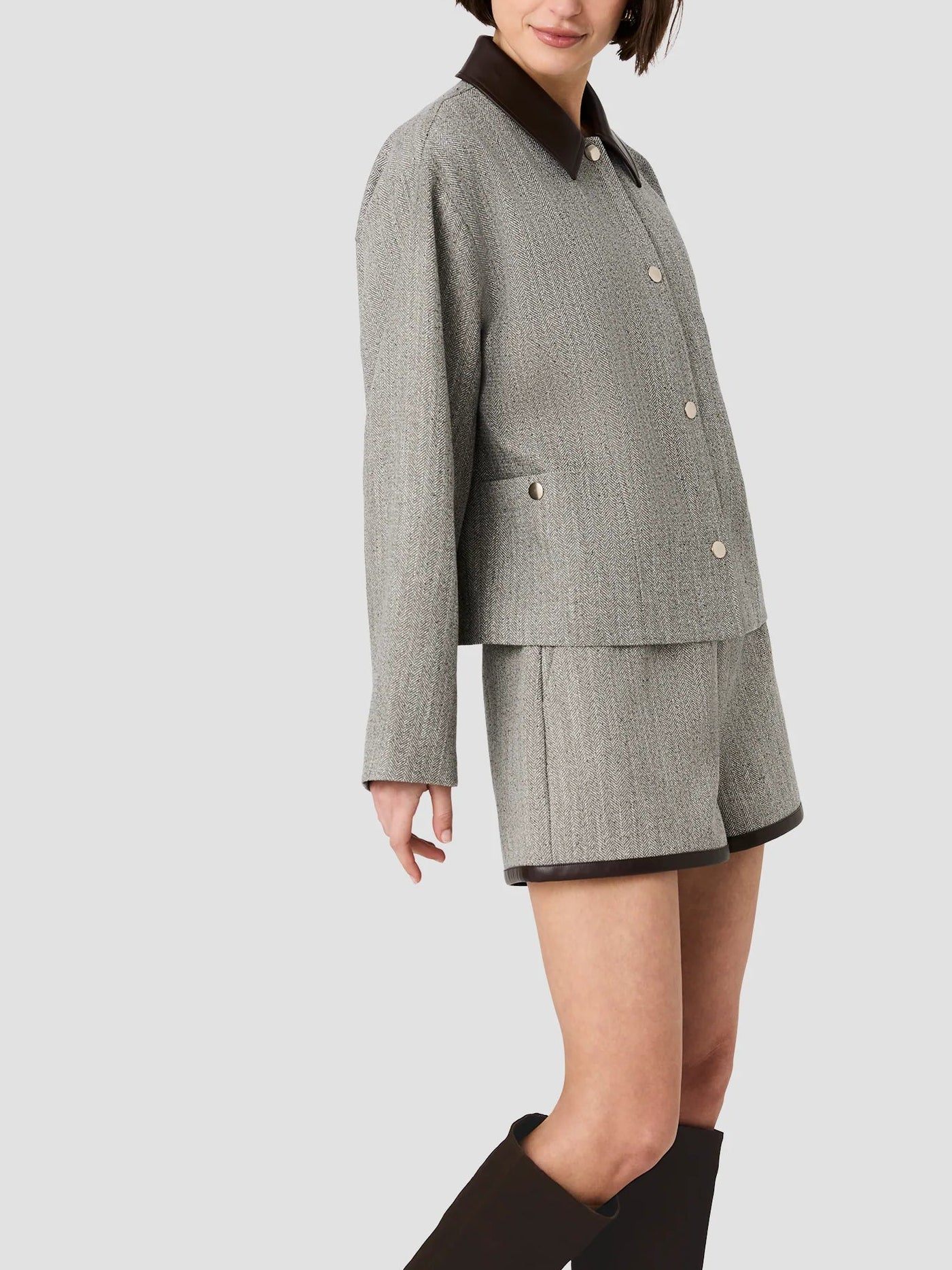 French Connection Speckled Herringbone Jacket