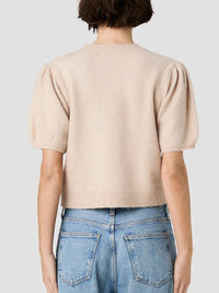 French Connection Yulia Knit Puff Sleeve Top