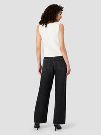 French Connection Mozart V-Neck Rib Vest in Porcelain