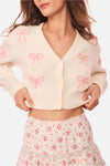 Love Shack Fancy Francette Bow Cardigan
