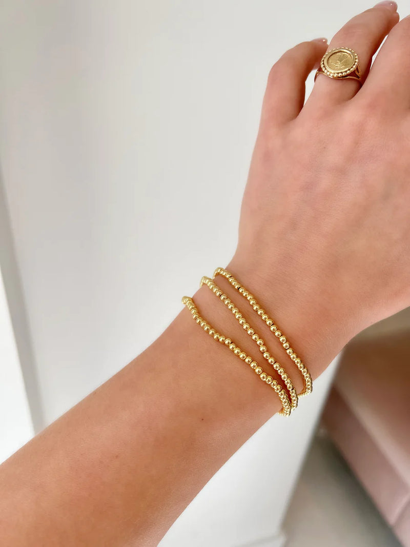 Gemelli SINGLE Small Gold Bead Bracelet