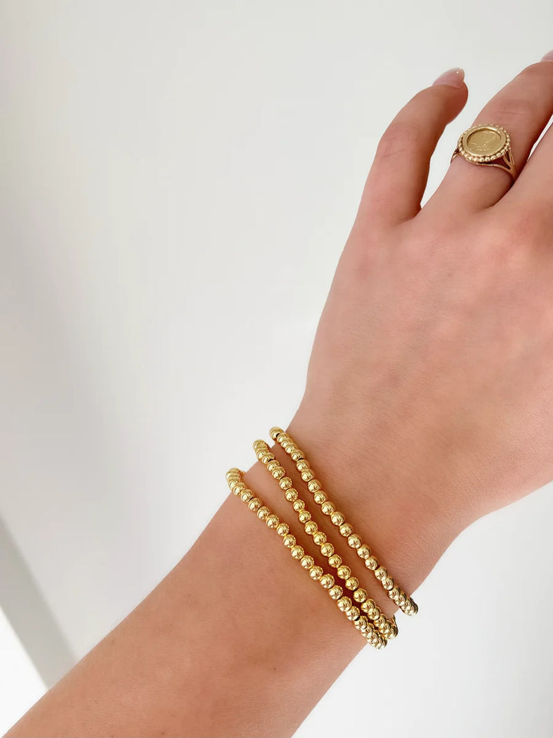 Gemelli SINGLE Large Gold Bead Bracelet