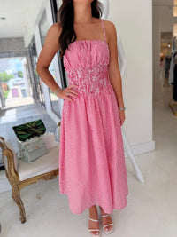 Isabella Gingham Midi Dress