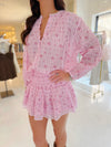 Love Shack Fancy Lita Floral Cotton Voile Top