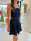 Kinsley Belted Pintuck Mini Dress