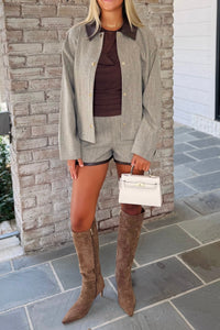 French Connection Speckled Herringbone Shorts