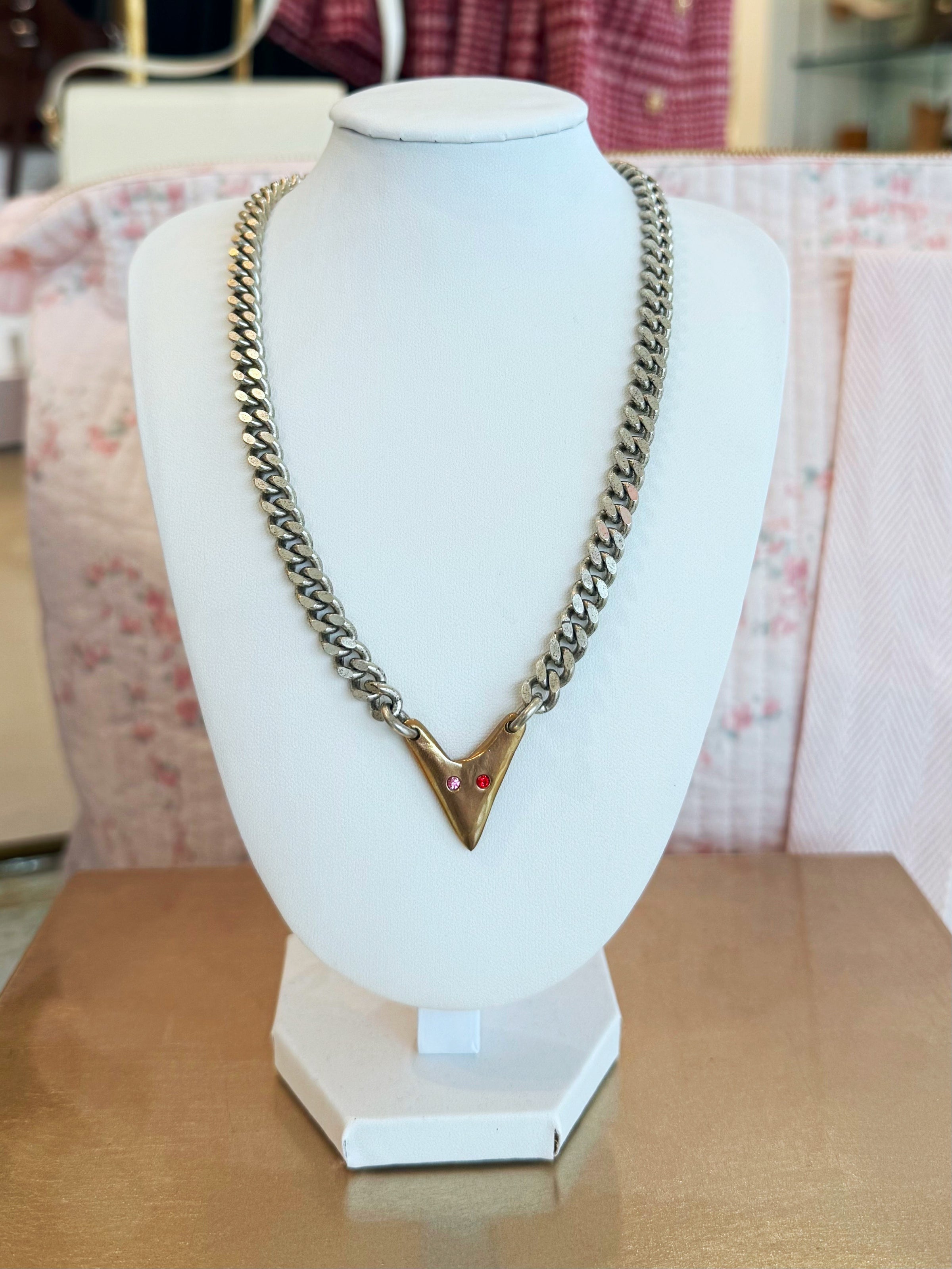 Ermine NY Big Heart Eyes Necklace