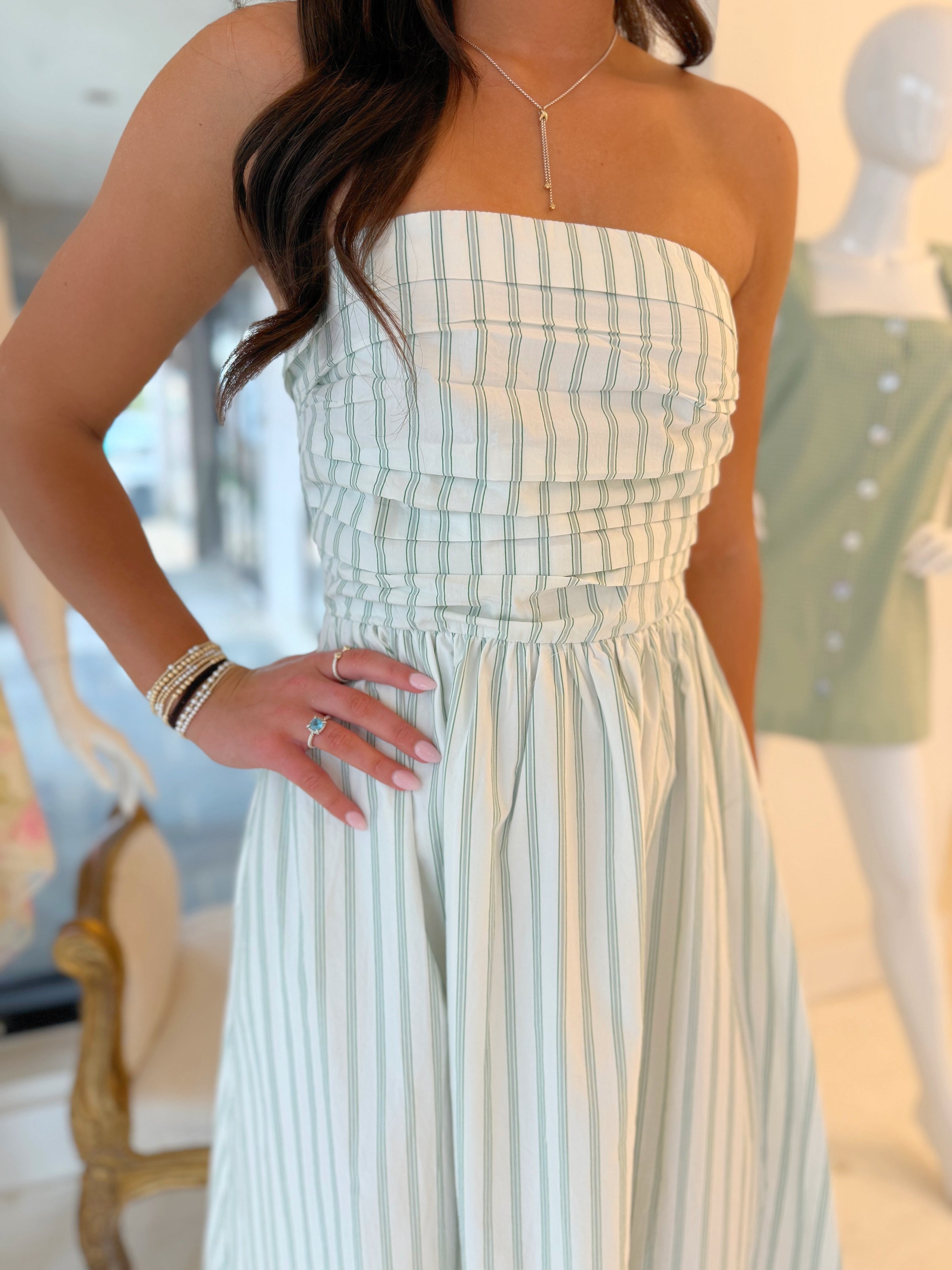 Ember Striped Tube Maxi Dress