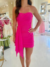 Prism Mesh Draped Mini Dress