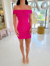 Harper Off The Shoulder Mesh Mini Dress