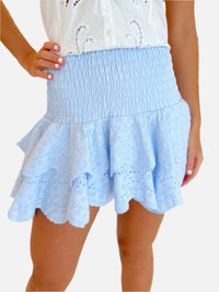 Reset Forever Eyelet Ruffle Skort