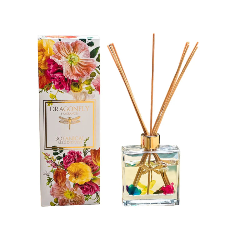 Dragonfly Botanical Reed Diffuser (Pear + Water Lily)