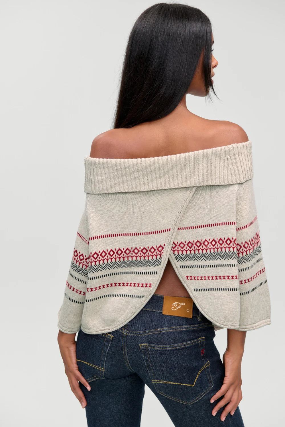 Frankies Bikinis Adams Cotton Knit Poncho