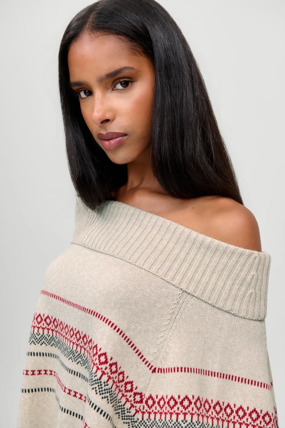 Frankies Bikinis Adams Cotton Knit Poncho