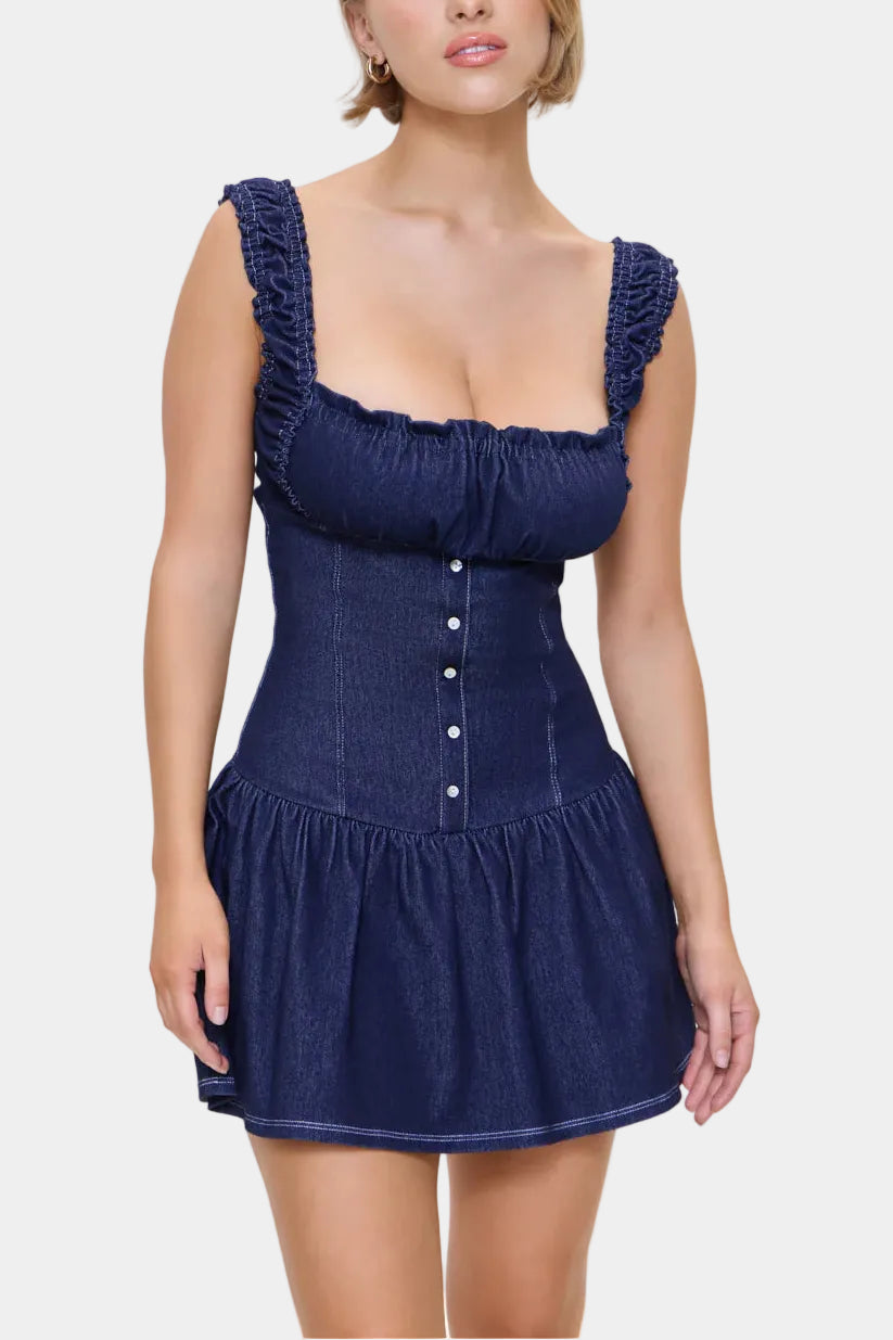 Frankies Bikinis Christa Denim Dress