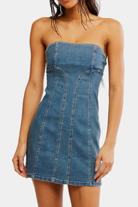 Free People Alexa Denim Mini Dress