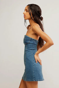 Free People Alexa Denim Mini Dress