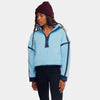 FP Movement Mountain High Shine Half Zip Fleece in Bright Blue Combo