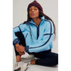 FP Movement Mountain High Shine Half Zip Fleece in Bright Blue Combo