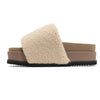 ROAM Fuzzy Stripe Stack Platform Slide Sandals