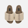 ROAM Fuzzy Stripe Stack Platform Slide Sandals