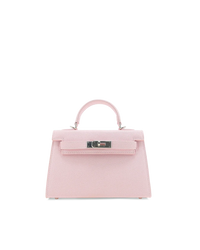 Billini Hariette Handle Bag in Pink Saffiano-Silver