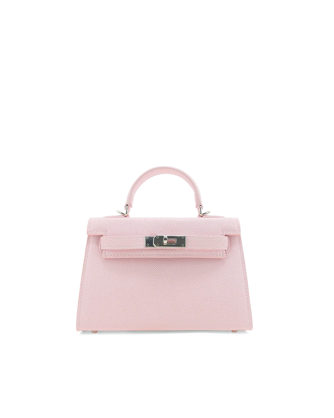 Billini Hariette Handle Bag in Pink Saffiano-Silver