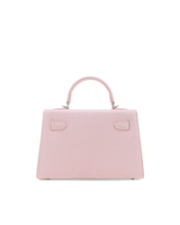 Billini Hariette Handle Bag in Pink Saffiano-Silver