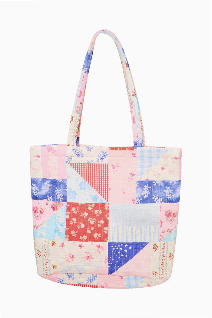 Love Shack Fancy Henderson Patchwork Print Tote Bag