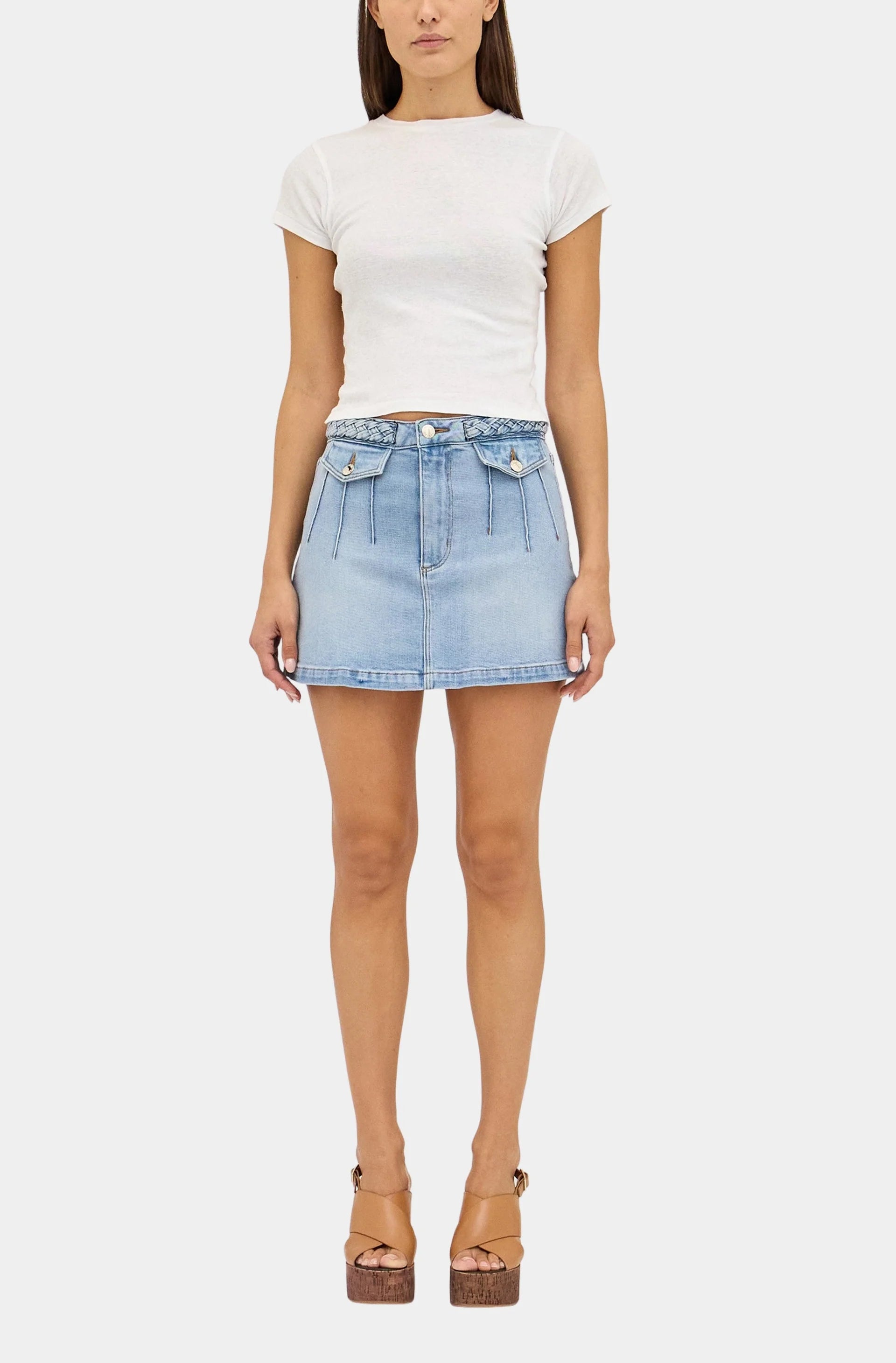 Rolla's Braided High Line Mini Skirt