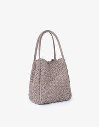 REMI/REID Hollace Mini Woven Suede Tote Bag
