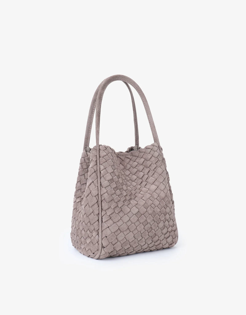 REMI/REID Hollace Mini Woven Suede Tote Bag