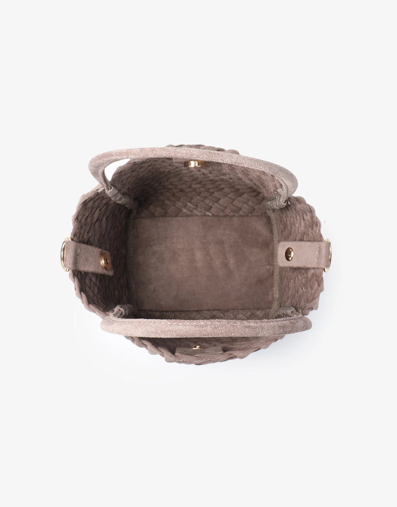 REMI/REID Hollace Mini Woven Suede Tote Bag