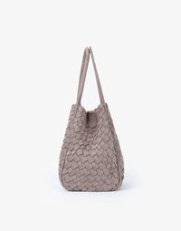 REMI/REID Hollace Mini Woven Suede Tote Bag