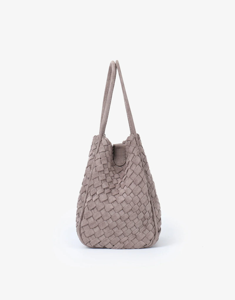 REMI/REID Hollace Mini Woven Suede Tote Bag