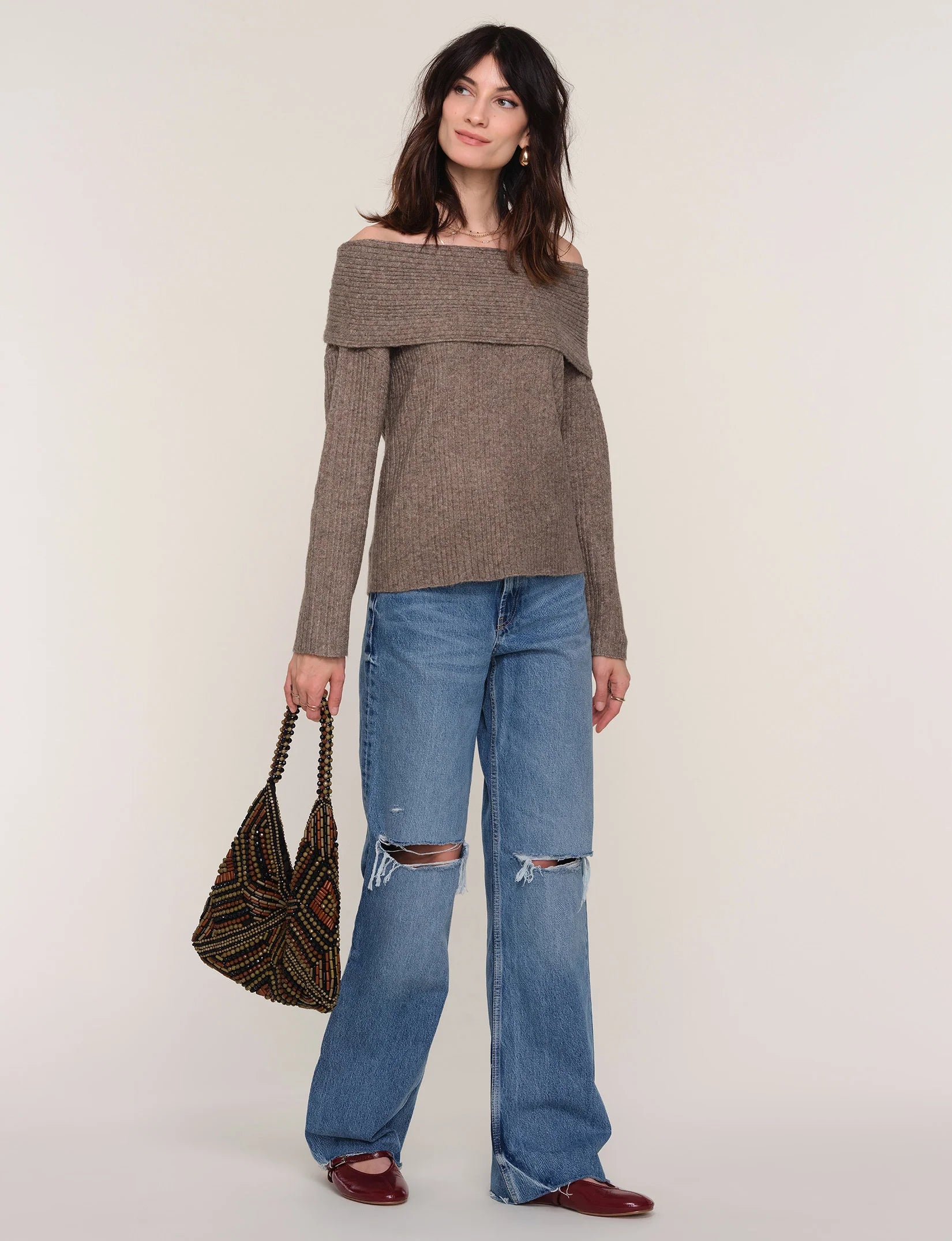 Heartloom Kendra Sweater in Taupe