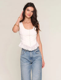 Heartloom Christine Top in Eggshell