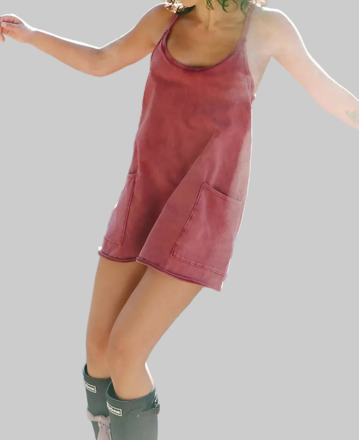 FP Movement Hot Shot Mini Dress in Brick